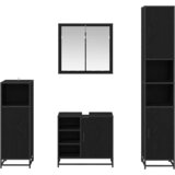  Set namještaja za kupaonicu 4 kom. Crni hrast 65 x 33 x 60 cm | shoptok.hr
