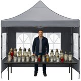  Vrtni šator, dimenzija 3 × 3 m, tamnosive boje | shoptok.hr