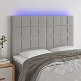  LED uzglavlje svjetlosivo 144x5x118/128 cm od tkanine | shoptok.hr