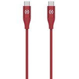 Celly usbc - usbc kabl u crvenoj boji | ePonuda.com