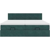 vidaXL Otomanski posteljni okvir z vzmetnicami zelen 160x200 cm žamet, (21610997) | Shoptok.si