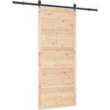 vidaXL Drsna vrata Rjava 100 x 208 cm Trdna borovina | Shoptok.si