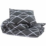  Set posteljine za poplun sivi 140 x 200 cm pamučni200x200 | shoptok.hr