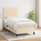 Maison Chic Box spring postelja - Vzmetna postelja z vzmetnico krem 80x200 cm blago SL158, (21890282) | Shoptok.si