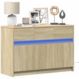  ormarić s LED svjetlima boja hrasta 91x34x61 cm drveni | shoptok.hr
