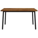  140 x 70 x 75 cm Čvrsto drvo akacije Prirodna i crna Pravokutni - Prirodna i crna 140 x 70 x 75 cm Četvrtasto | shoptok.hr