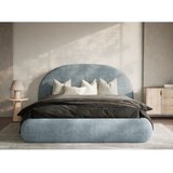 Maison de Rêve Svetlo modra oblazinjena zakonska postelja s prostorom za shranjevanje z letvenim dnom 140x200 cm Maumere – | Shoptok.si