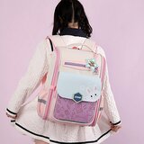 Školski ruksak s motivom zečića i reflektirajućim materijalima 21L - pastelne boje | Shoptok.si
