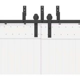 vidaXL Komplet opreme za drsna vrata 152,5 cm jeklo črne barve | Shoptok.si