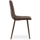 KARA stolica - tamnosmeđi baršun / noge od oraha x 4 | shoptok.hr