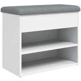  Klupa za cipele bijela 62x32x50 cm od konstruiranog drva | shoptok.hr