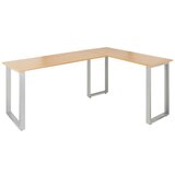 MID.YOU Kotna Pisalna Miza Workspace Basic I, Srebrna, Barva Hrasta | Shoptok.si