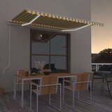  Avtomatska tenda LED + senzor 400x300 cm rumeno/bela | Shoptok.si