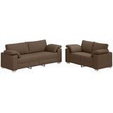 SOFA 2 pcs Smeđa 219 x 80 x 82 cm tkanina | shoptok.hr
