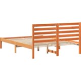  Konstrukcija postelje z vzglavjem Voskast rjav 135 x 190 cm, (5000123779) | Shoptok.si