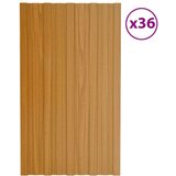 Krovni paneli 36 kom od pocinčanog čelika boja drva 80 x 45 cm Cijene