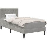  Okvir kreveta s madracem Svijetlo siva 100 x 200 cm Baršun | Eponuda.com