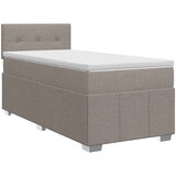  Boxspring krevet s madracem Sivosmeđa 100 x 200 cm Tkanina | shoptok.hr
