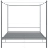 Okvir za krevet s nadstrešnicom sivi metalni 180 x 200 cm | shoptok.hr