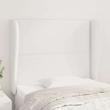  Uzglavlje s ušima bijelo 103x23x118/128 cm od umjetne kože | shoptok.hr