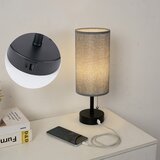  Brilagi - Stona lampa sa USB priključkom TABLON 1xE27/25W/230V crna/siva | Eponuda.com