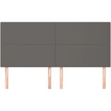  Uzglavlje sivo 160x5x118/128 cm umjetna koža | shoptok.hr