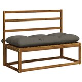  Jastučić za klupu VIANEN 100% poliester Siva 110 x 50 x 12 cm Slike