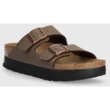 Birkenstock Natikače Arizona Platform Flex za žene, boja: smeđa, s platformom, 1027417 | shoptok.hr