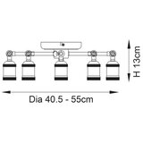  Endon 97244 - spot svetiljka HAL 5xE27/40W/230V mesing | Eponuda.com
