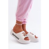 Kesi Lightweight women's slippers with thick sole with teddy bear white Serefina foam Cijene