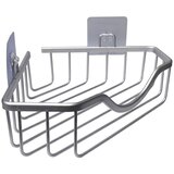Douceur d intérieur Aluminijasta kopalniška polica v sijajno srebrni barvi z namestitvijo brez vrtanja/kotna Filaire Aluminium – | Shoptok.si