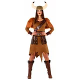  Svečana odjeća za odrasle 114012 Žena viking Smeđa (3 Pcs)