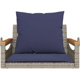  Klupa za ljuljanje s jastucima siva 63x62x40 cm od poliratana | shoptok.hr
