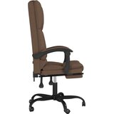  Masažni pisarniški stol rjavo blago, (21377150) | Shoptok.si