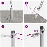  Postovi Ograde Set od 52 Pocinčana čelika 3.2 x 3.2 x 110 cm | shoptok.hr