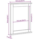  Ogledalo VIGO Medeno smeđa 55,5 x 5 x 70 cm Masivna borovina | shoptok.hr
