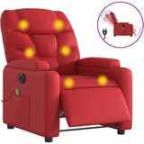 Maison Chic Električni masažni naslanjač - Relax naslanjač rdeče umetno usnje, (22134965) | Shoptok.si