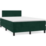  box spring s madracem tamnozeleni 120x190 cm baršunasti | shoptok.hr
