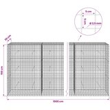  Gabion s žicom debljine 3,5 mm i mrežom 5x5 cm 1000x30x150 cm Slike
