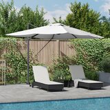 vidaXL prostoročni Roma senčnik z LED-ji Pesek 352x251x265 cm Aluminij | Shoptok.si