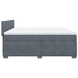  Krevet s oprugama i madracem tamnosivi 200x200 cm baršunasti | shoptok.hr