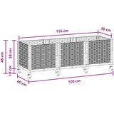  Vrtni saksija s kotačima Smeđa 120 x 40 x 44 cm PP | shoptok.hr