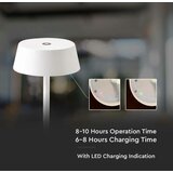  LED spoljna prigušiva dodirna punjiva stona lampa LED/2W/5V IP54 bela | Eponuda.com