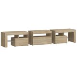 TV ormarić s LED svjetlima boja hrasta sonome 200x36,5x40 cm | shoptok.hr