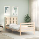 vidaXL Okvir kreveta s uzglavljem 90 x 200 cm od masivnog drva Cijene