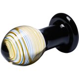 Gläs Galileo - stakleni analni dildo (crno-zlatni) | shoptok.hr