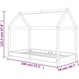  Okvir za dječji krevet od masivne borovine 70 x 140 cm | shoptok.hr