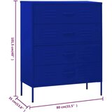 vidaXL Ladičar modri 80 x 35 x 101,5 cm čelični | shoptok.hr