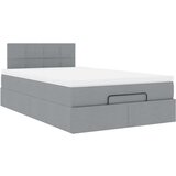  Otomanski krevet s madracem svijetlosivi 120x200 cm tkanine | shoptok.hr