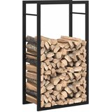  Stalak za drva za ogrjev mat crni 50x28x94 cm čelični | shoptok.hr
